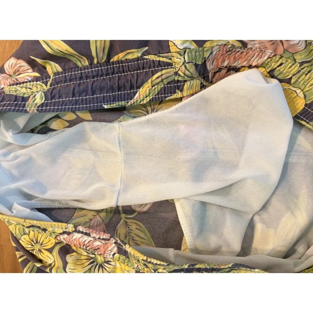 Men's Vtg Polo Ralph Lauren Cotton Blend Floral Purple  Swim Trunks Sz Large
